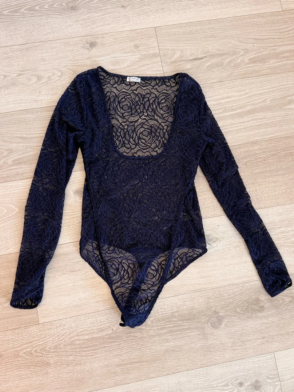 Free People In My Head deep navy body suit Small Like new